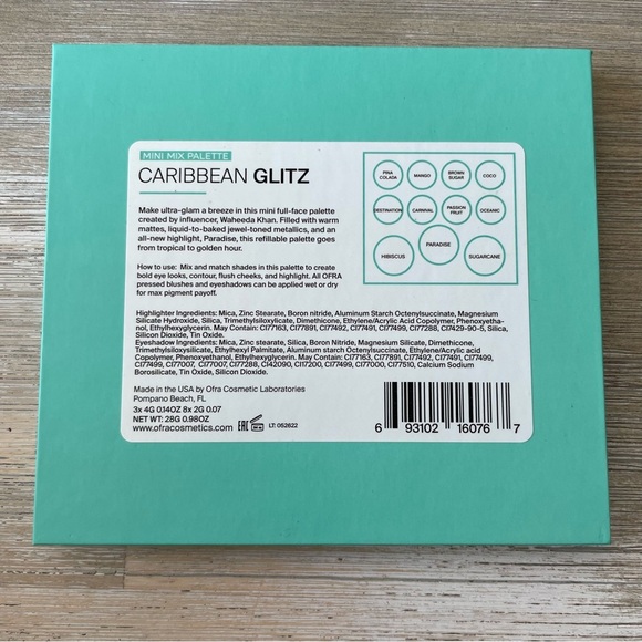 NEW Ofra Caribbean Glitz Palette for Highlight, Eyeshadow, Blush, Contour, etc. - Picture 3 of 3